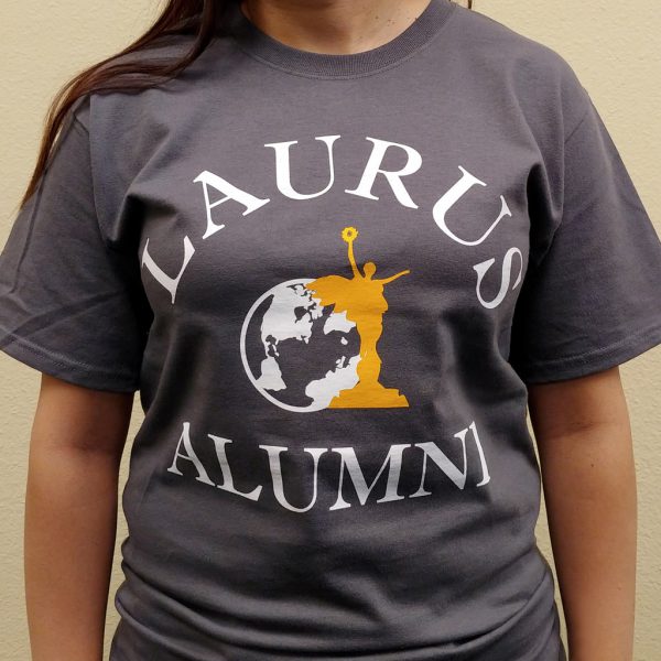 Woman wearing Laurus Alumni T-Shirt
